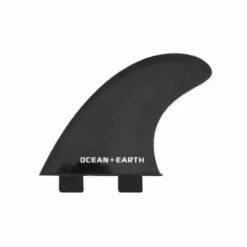 Ocean And Earth Polycarbonate Surfboard Twin Tab Fin Set - Black