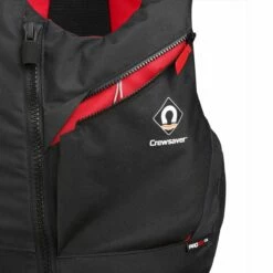 Crewsaver Pro 50N Centre Zip Life Jacket - Black/Red -UK Surfing Equipment Sales Store pro 50n cz red pocket