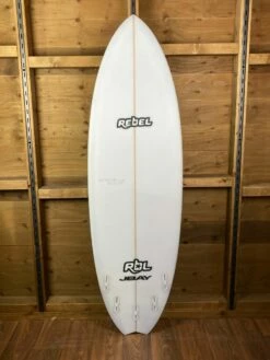 Rebel Hybrid Shortboard Surfboard - White -UK Surfing Equipment Sales Store rebel hybrid white back