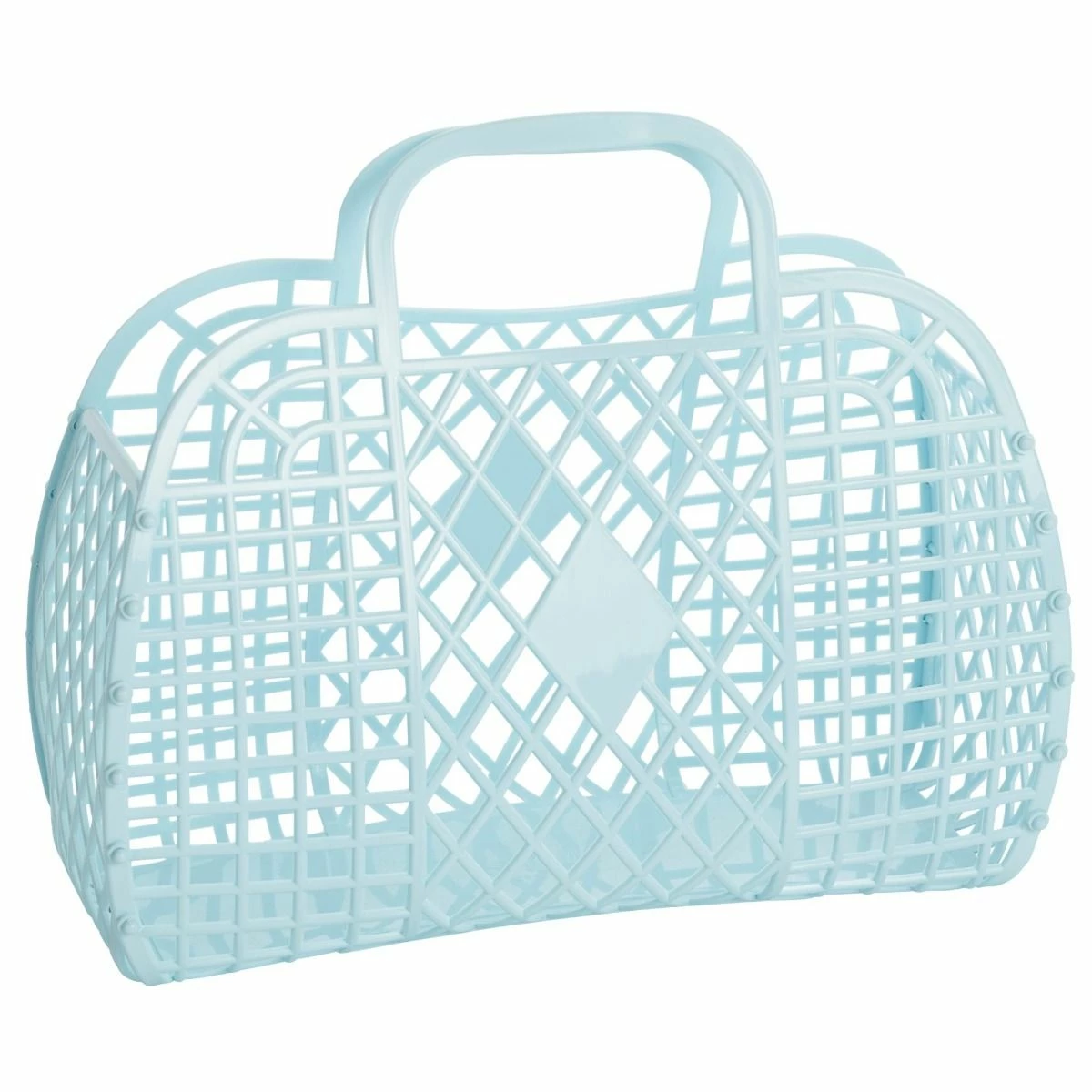 Sun Jellies Large Retro Basket - Blue 1 Sun Jellies Large Retro Basket - Blue