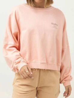 Rhythm Core Womens Slouch Fleece - Pink Salt
