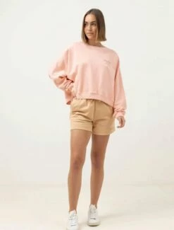 Rhythm Core Womens Slouch Fleece - Pink Salt -UK Surfing Equipment Sales Store rhythm core slouch fleece pink salt 0423w fl05 pnk 3