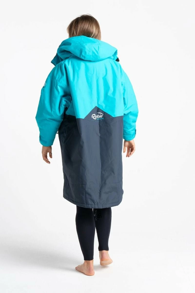 Robie Robes Dry-Series Recycled Long Sleeve Changing Robe - India Ink/Blue Atoll 4 Robie Robes Dry-Series Recycled Long Sleeve Changing Robe - India Ink/Blue Atoll - Image 4