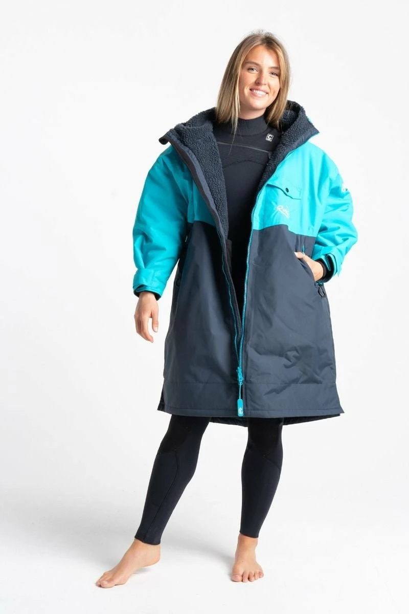 Robie Robes Dry-Series Recycled Long Sleeve Changing Robe - India Ink/Blue Atoll 1 Robie Robes Dry-Series Recycled Long Sleeve Changing Robe - India Ink/Blue Atoll