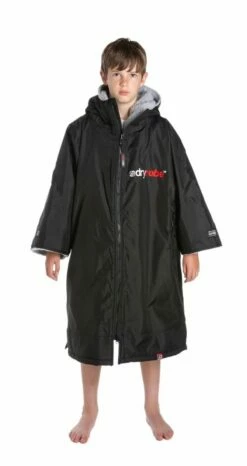 Dryrobe Advance Kids Short Sleeve - Age 5-9 - Black/Grey