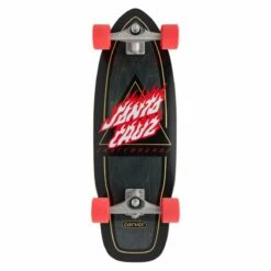 Santa Cruz Flamed Not A Dot Cut Back Carver Surfskate 9.75" X 29.95" Skateboard