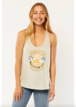 SisstrEvolution Sunburst Knit Tank - Blue Mist