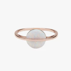 Pura Vida Opal Saturn Ring - Rose Gold