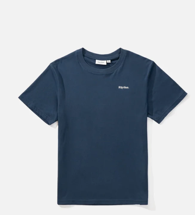 Rhythm Classic Brand T Shirt - Worn Navy 1 Rhythm Classic Brand T Shirt - Worn Navy