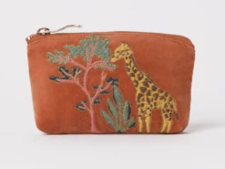 Elizabeth Scarlett Giraffe Mini Coin Pouch - Rusty