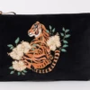 Elizabeth Scarlett Tiger Mini Pouch - Black Velvet