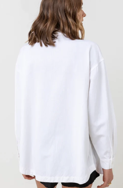 Rhythm Classic Womens Oversized Shirt - White 2 Rhythm Classic Womens Oversized Shirt - White - Image 2