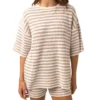 Rhythm Corsica Knit Womens Oversized Tee - Oatmarle Stripe