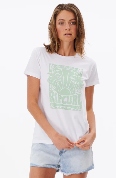 Rip Curl Sol Seeker Standard Womens Tee - Optical White 1 Rip Curl Sol Seeker Standard Womens Tee - Optical White