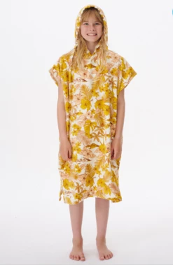 Rip Curl Paradise Girls Hooded Towel - Retro Yellow