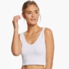 Free People Solid Womens Rib Brami - White