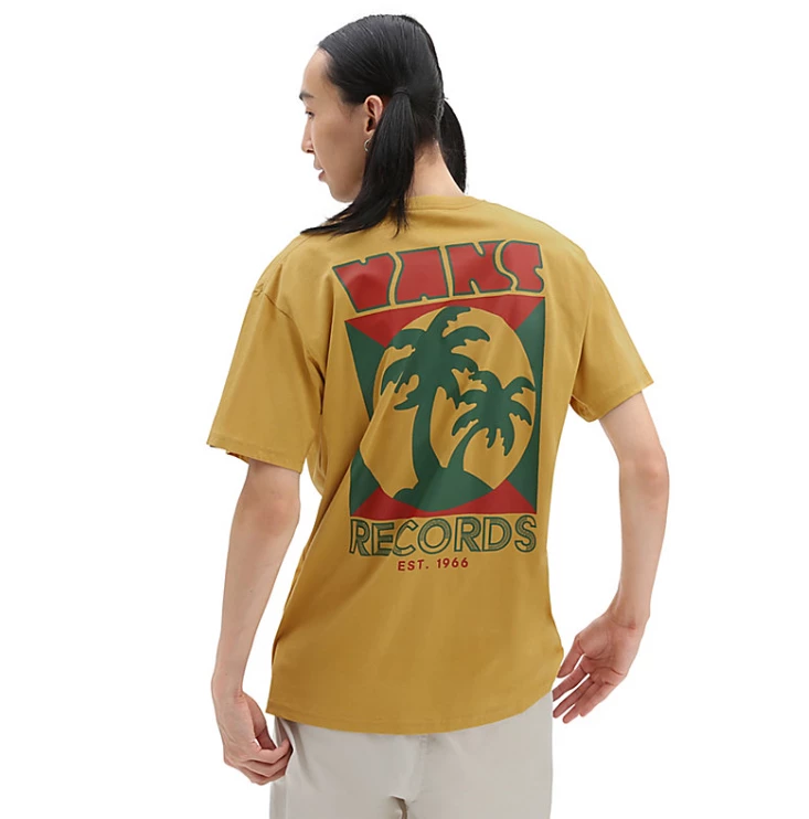 Vans Records Mens T-Shirt - Narcissus Yellow 1 Vans Records Mens T-Shirt - Narcissus Yellow