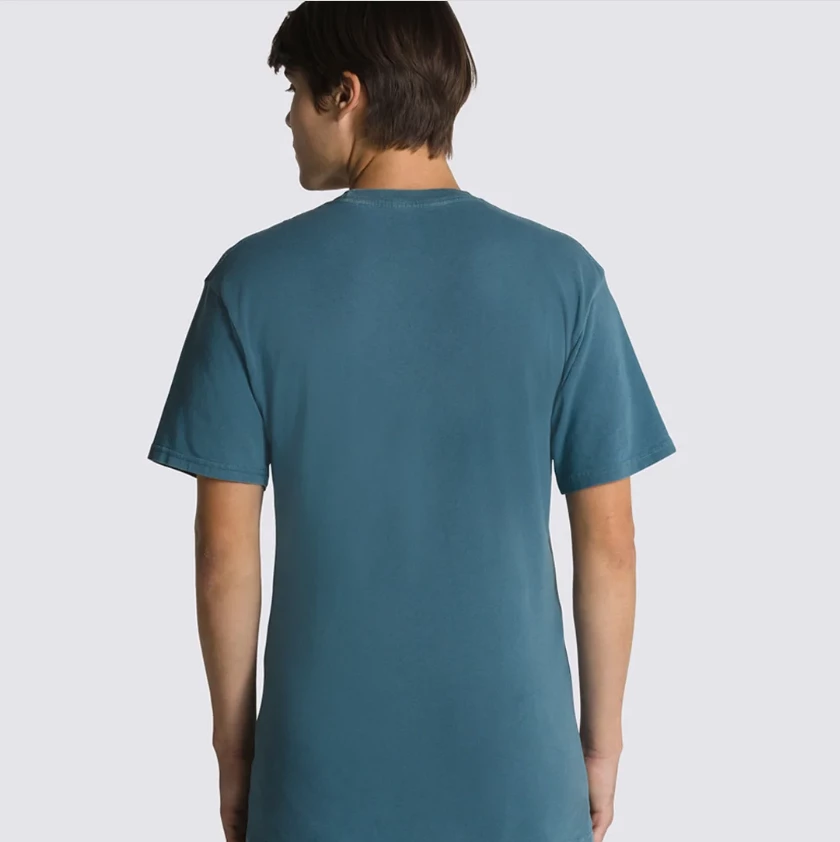 Vans Washed Floral Logo Short Sleeve Mens T-Shirt - Vans Teal 2 Vans Washed Floral Logo Short Sleeve Mens T-Shirt - Vans Teal - Image 2
