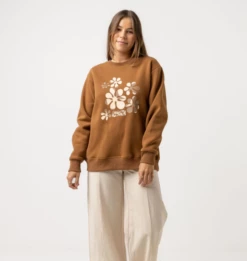 Rhythm Drifter Boyfriends Womens Fleece - Chocolate