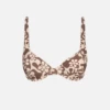 Rhythm Drifter Floral Womens Underwire Bikini Top - Chocolate