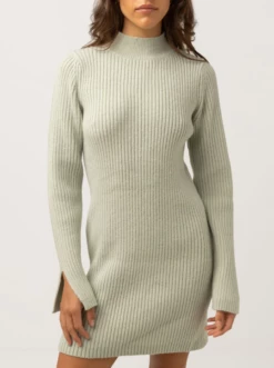 Rhythm Long Sleeve Knit Mini Dress - Sage