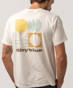 Rhythm Axis Mens Short Sleeve Vintage Tee - Vintage White