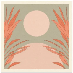 Cai And Jo Wild Moon 12x12 Print - Multi