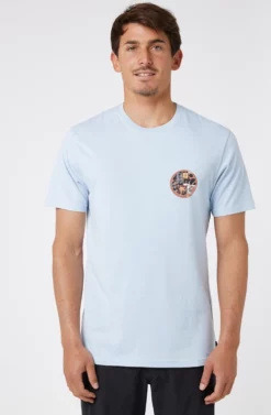 Rip Curl Passage Mens Short Sleeve Tee - Yucca Blue