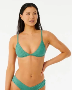 Rip Curl Premium Surf Banded Fixed Triangle Bikini Top - Teal