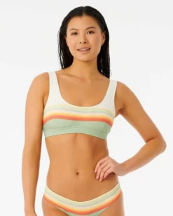 Rip Curl Surf Revival Womens Crop Bikini Top - Green