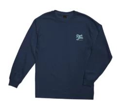 Dark Seas Drink Menu Long Sleeve Mens Tee - Navy