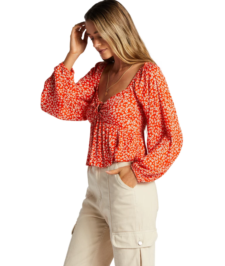 Billabong Your Fav Womens Top - Fire Side 3 Billabong Your Fav Womens Top - Fire Side - Image 3