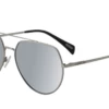 Dirty Dog Vertex Polarised Sunglasses - Satin Silver/Grey/Silver Mirror