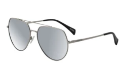 Dirty Dog Vertex Polarised Sunglasses - Satin Silver/Grey/Silver Mirror