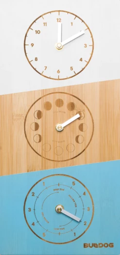 Bulldog Tide Clock Triple Dial - Blue