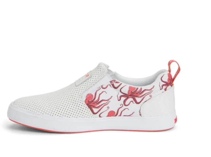 XTRATUF Sharkbyte Womens Canvas Boat Shoes - White Octopus 4 XTRATUF Sharkbyte Womens Canvas Boat Shoes - White Octopus - Image 4
