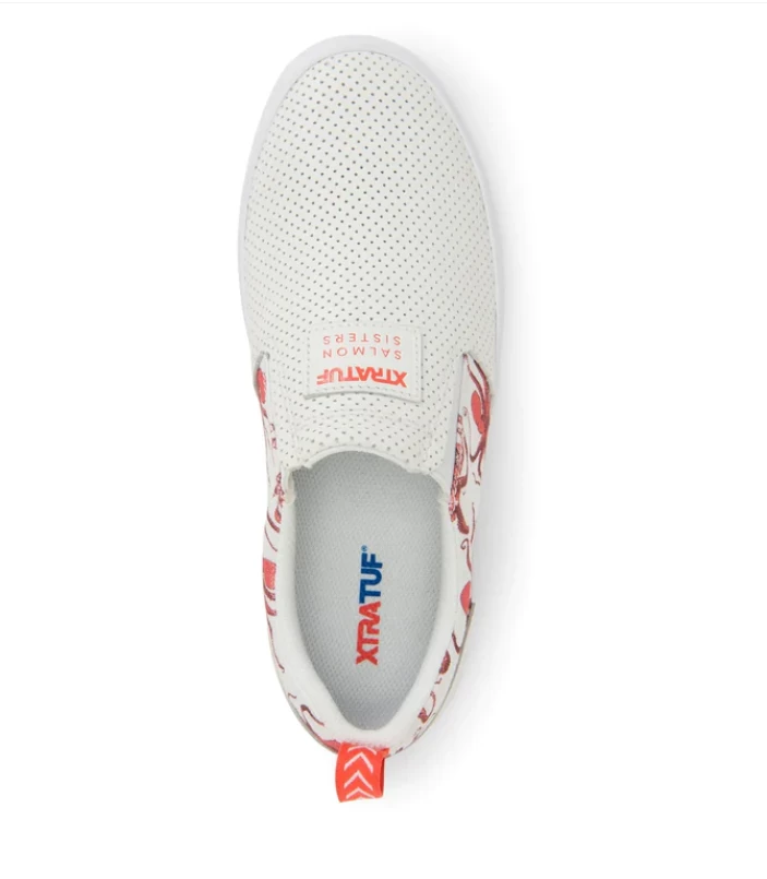 XTRATUF Sharkbyte Womens Canvas Boat Shoes - White Octopus 6 XTRATUF Sharkbyte Womens Canvas Boat Shoes - White Octopus - Image 6