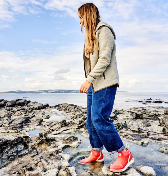 XTRATUF 6" Womens Ankle Deck Sport Boots - Coral 2 XTRATUF 6" Womens Ankle Deck Sport Boots - Coral - Image 2