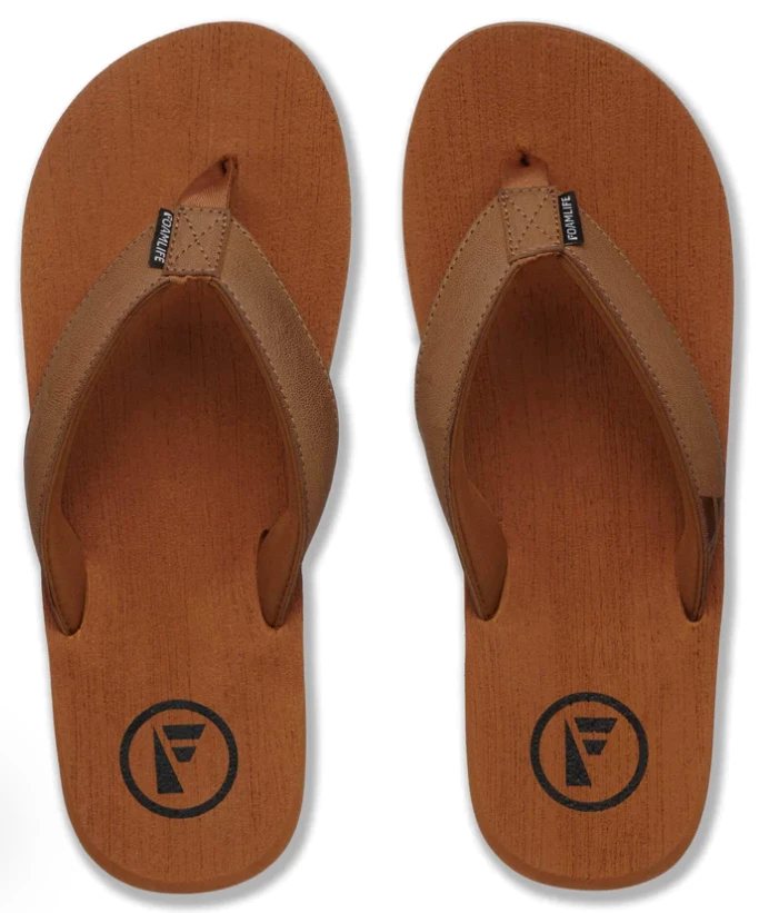 Foamlife Seales Mens Flip Flops - Tan/Tan 2 Foamlife Seales Mens Flip Flops - Tan/Tan - Image 2