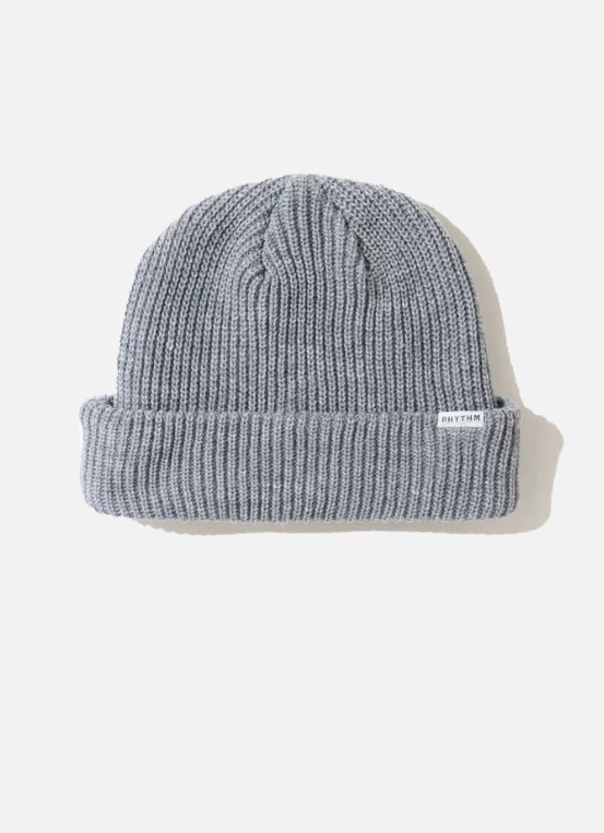 Rhythm Worn Patch Beanie - Heather Grey 1 Rhythm Worn Patch Beanie - Heather Grey