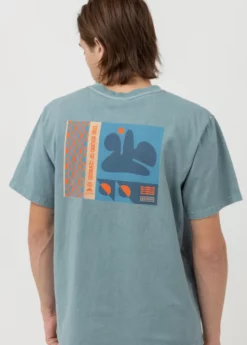 Rhythm Signal Vintage Short Sleeve T-Shirt - Blue Fog