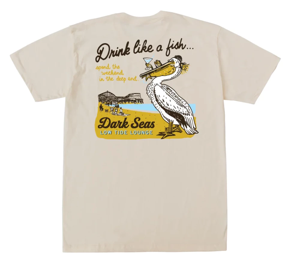 Dark Seas Deep End Mens T-Shirt - Cream 2 Dark Seas Deep End Mens T-Shirt - Cream - Image 2