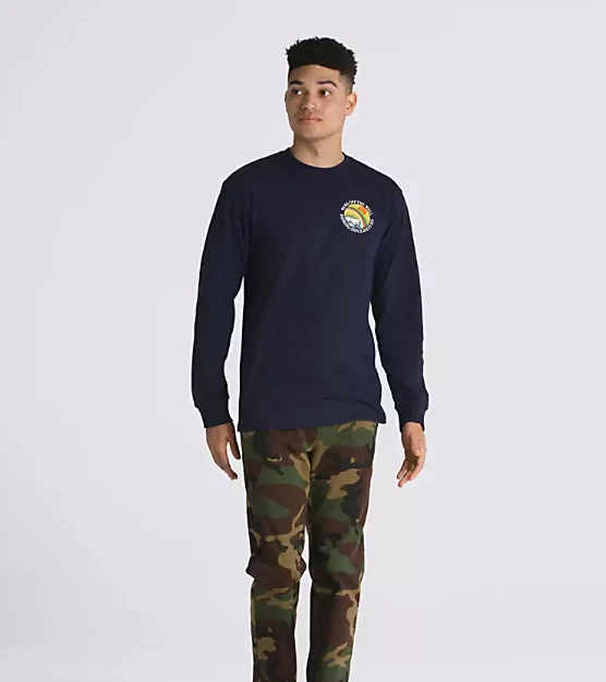 Vans Positive Vibes Scenic Long Sleeve Mens T-Shirt - Navy 2 Vans Positive Vibes Scenic Long Sleeve Mens T-Shirt - Navy - Image 2