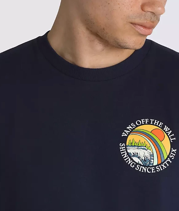 Vans Positive Vibes Scenic Long Sleeve Mens T-Shirt - Navy 3 Vans Positive Vibes Scenic Long Sleeve Mens T-Shirt - Navy - Image 3
