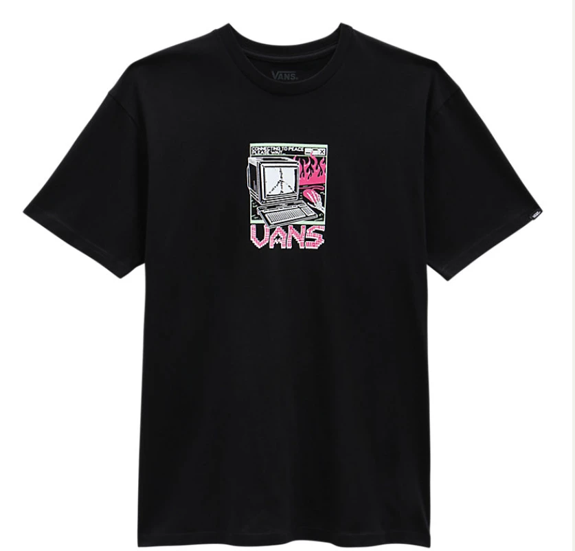 Vans Throwback Peace Machine Mens T-Shirt - Black 1 Vans Throwback Peace Machine Mens T-Shirt - Black