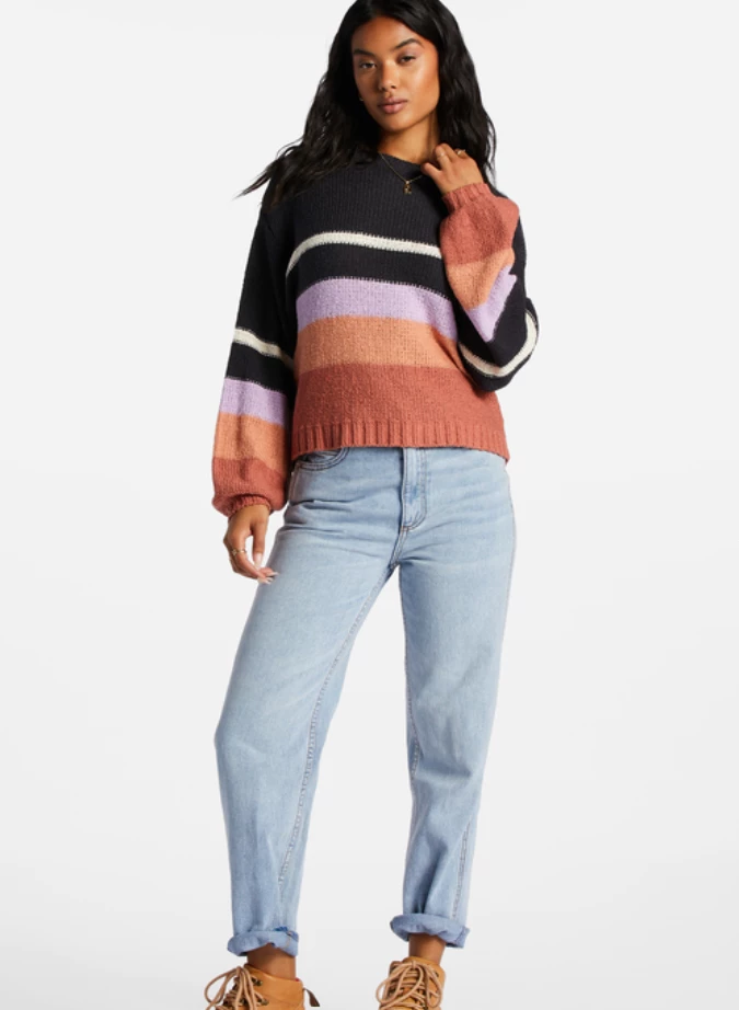 Billabong Seeing Double Womens Jumper - Lilac Breeze 2 Billabong Seeing Double Womens Jumper - Lilac Breeze - Image 2