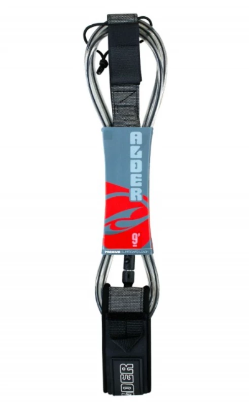 Alder 9ft Surf Knee Leash - Black 1 Alder 9ft Surf Knee Leash - Black