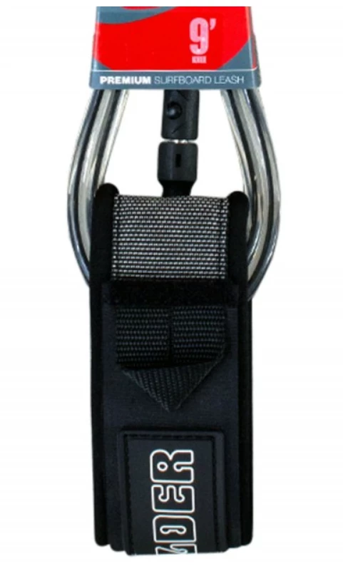 Alder 9ft Surf Knee Leash - Black 2 Alder 9ft Surf Knee Leash - Black - Image 2