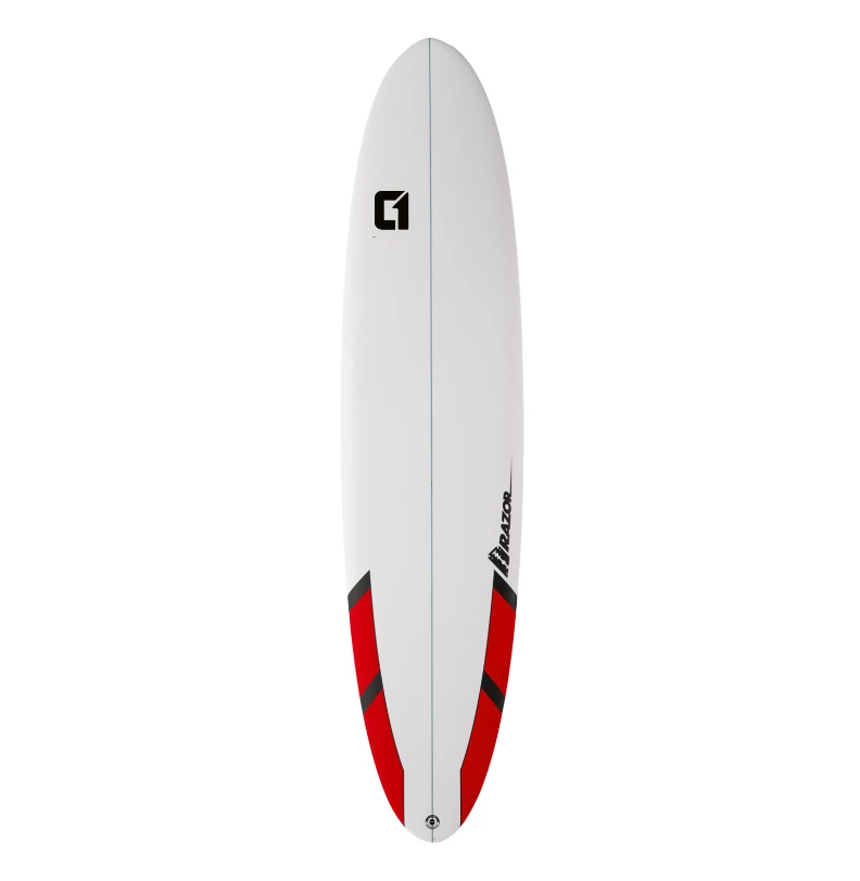 Australian Board Co Razor 8ft Mini Mal Surfboard - Matt Red 1 Australian Board Co Razor 8ft Mini Mal Surfboard - Matt Red