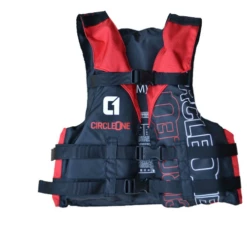 Circle One 40N Youth Buoyancy Aid PFD With 3 Straps - Black/Red